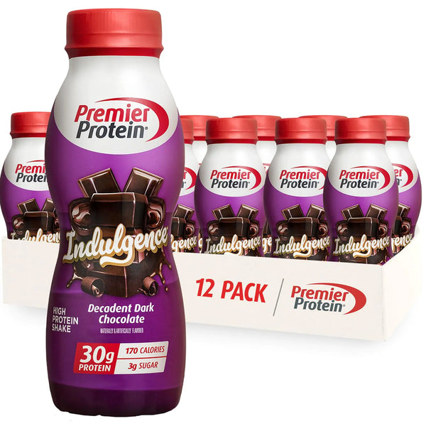 Premier Protein Indulgence™ Protein Shake 30g Protein 3g Sugar Decadent Dark Chocolate 11.5 fl oz Pack of 12