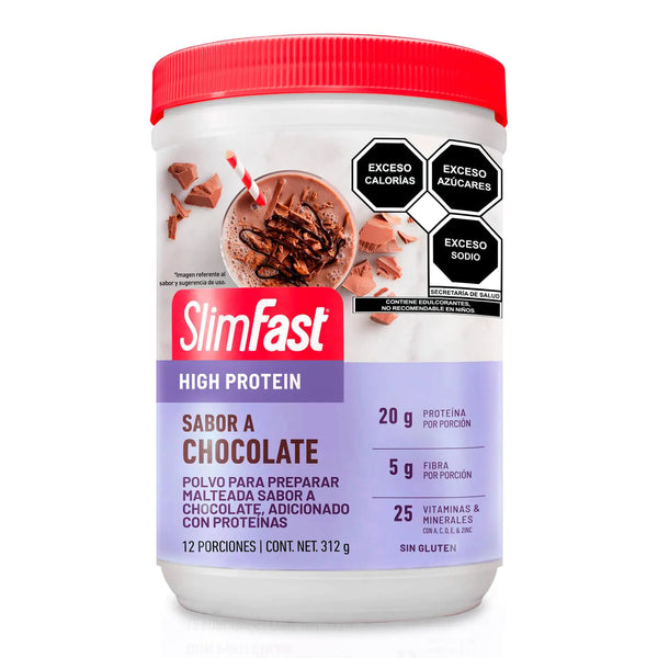 SlimFast Advanced Nutrition Creamy Chocolate Smoothie Mix – Weight Loss Meal Replacement – 20g protein – 11.4 Oz. Canister – 12 servings - Pantry Friendly