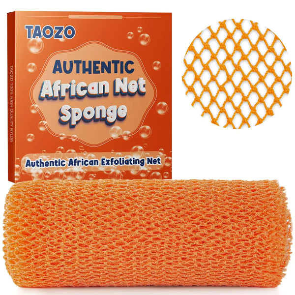 African Net Sponge Authentic African Exfoliating Net Sponge Long Net Bath Sponge Rag African Wash Net Shower Body Scrubber